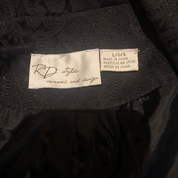 RD Style Black Jacquard Blazer - Picture 4 of 5
